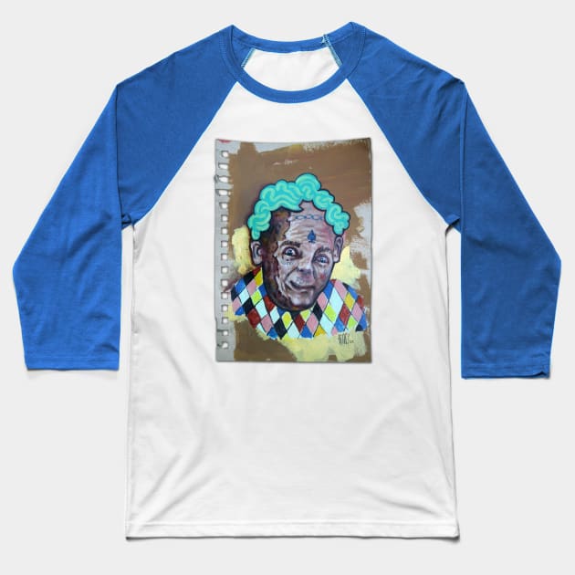 Ace of Spades Gang | Cool Internet Influencer | Clown Painting Lowbrow Pop Surreal Art | Youtube Star | Mini Masterpieces | Original Oil Painting By Tyler Tilley Baseball T-Shirt by Tiger Picasso